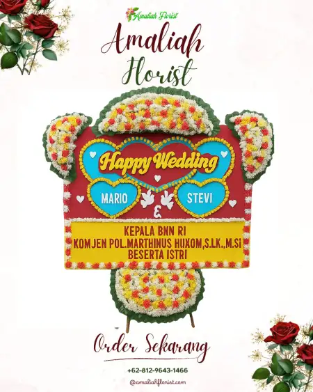Papan Bunga Pernikahan Singabraja
